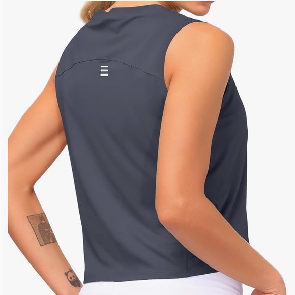 Large Dragon Fit waist length athletic shirt new without tags dark gray - Picture 3 of 8